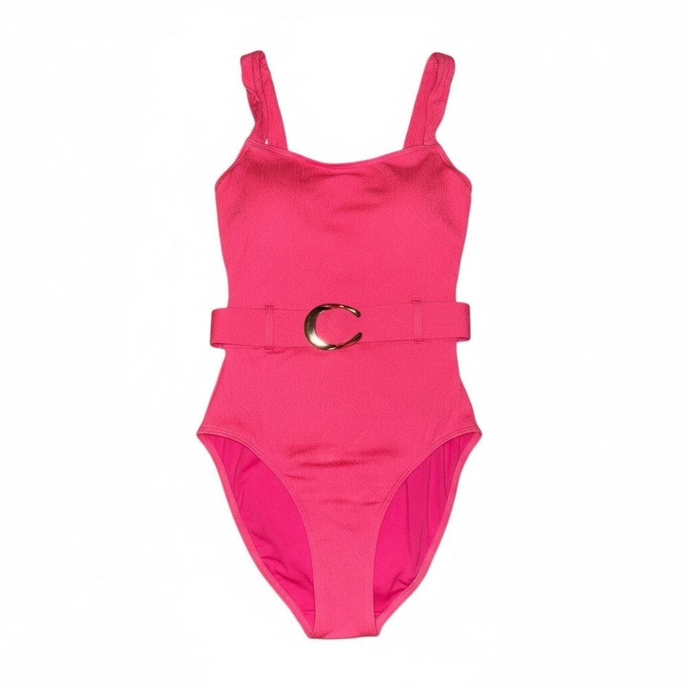 Pink Lily Women's One Piece Swimsuit in Vibrant Pink